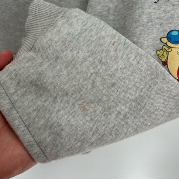 Nickelodeon 90's Cartoon Rugrats Ren and Stimpy Pullover Sweatshirt Gray Small - Picture 10 of 12